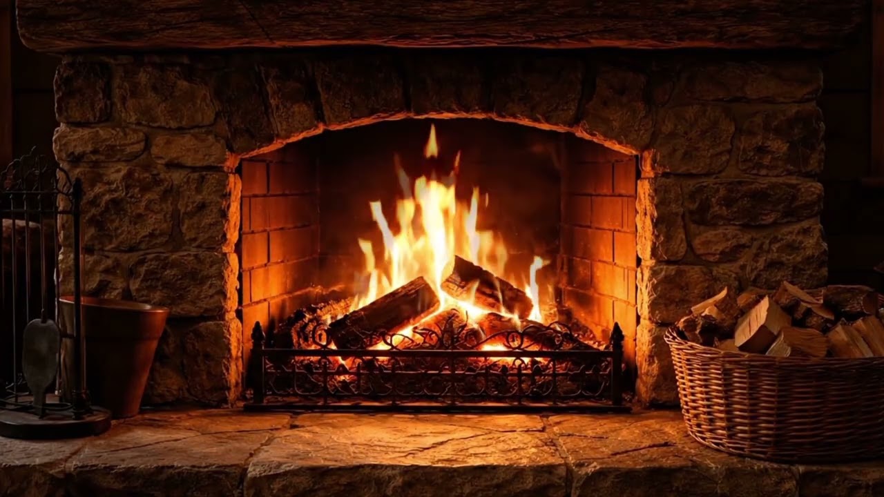 3 Hours Cozy Fireplace 🔥 Relaxing Fire Sounds for Sleep, Study & Stress Relief