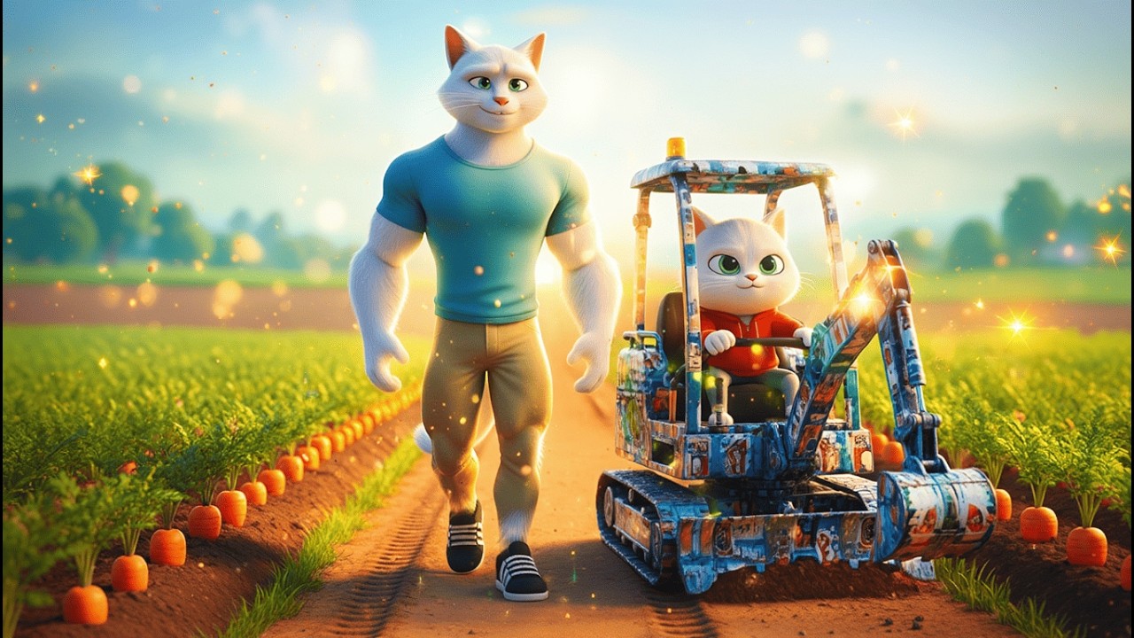 Kitten’s DIY Tin Can Excavator Got Mocked… Papa Cat Did THIS | AI Cat Story