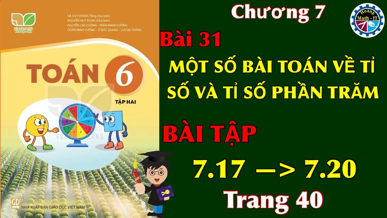Bài 7.17, 7.18, 7.19, 7.20 trang 40 - Toán lớp 6 trang 40 - tập 2 - kết nối tri thức - chương 7