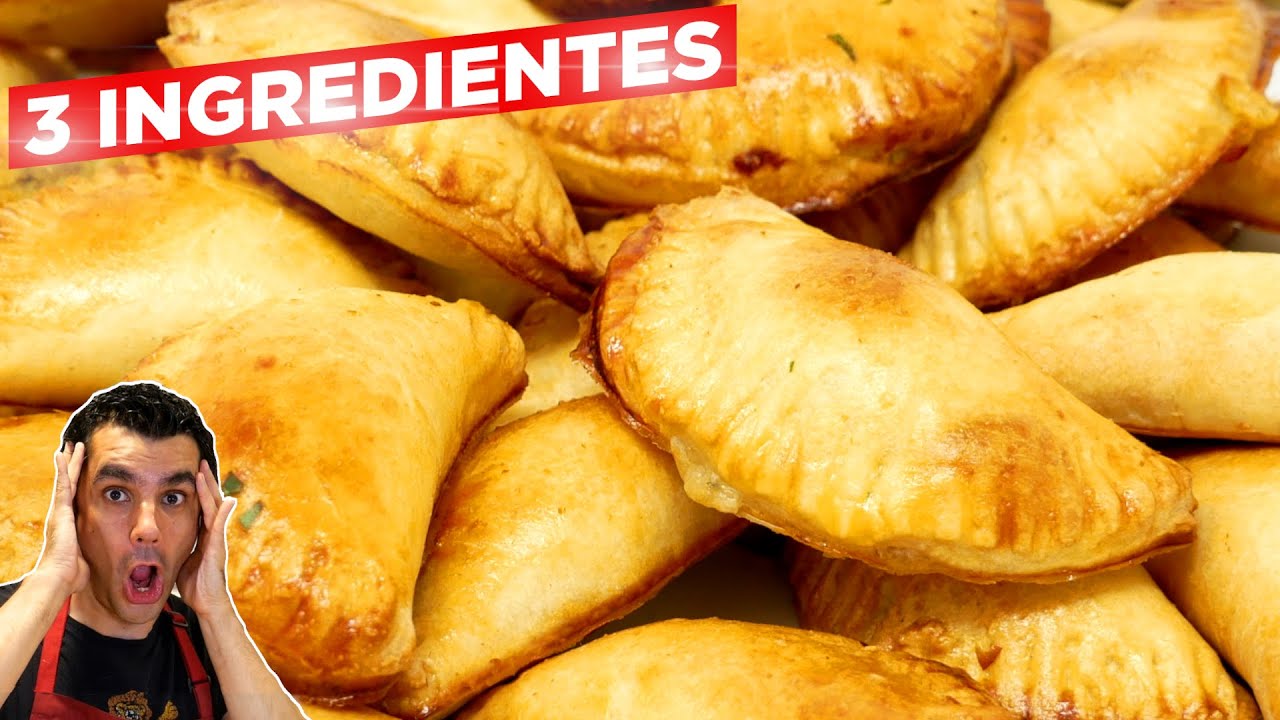 EMPANADILLAS rellenas (3 INGREDIENTES) 🥟😍🥟 una masa sencilla rápida y deliciosa, te va a encantar!