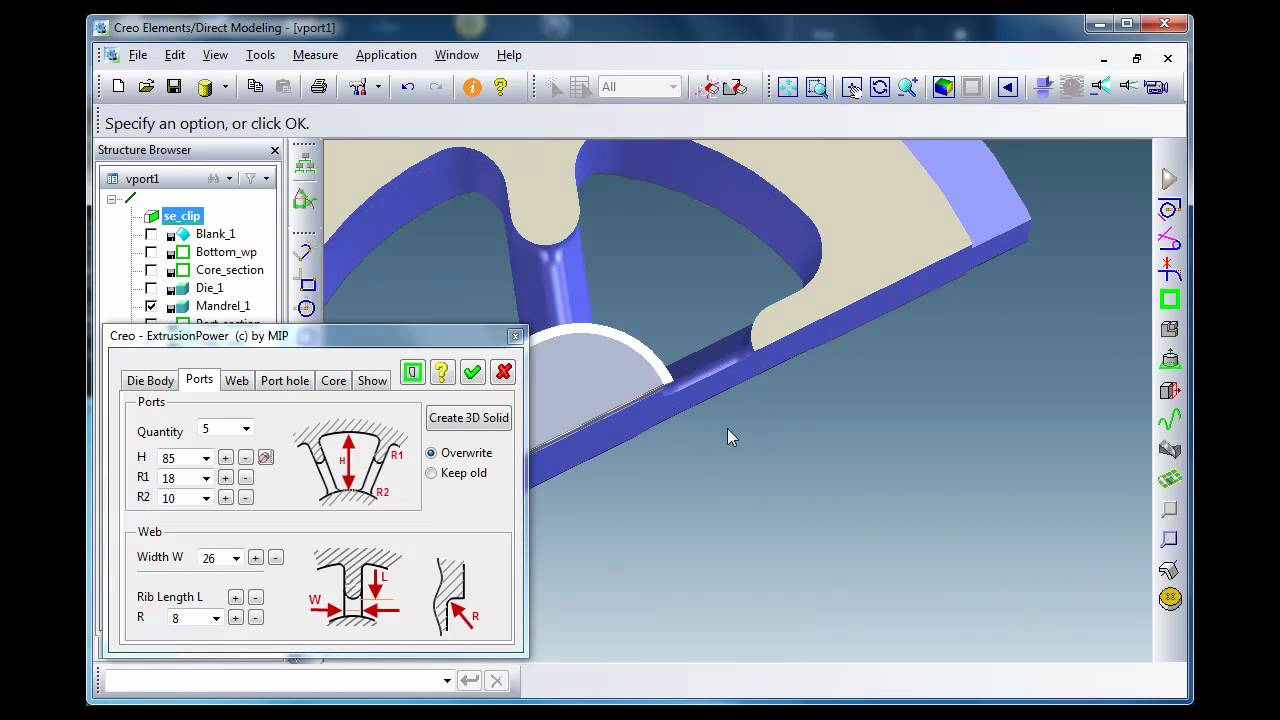 ExtrusionPower (old version) - CAD/CAM/CAE Solution for the Design of Aluminium Extrusion Dies