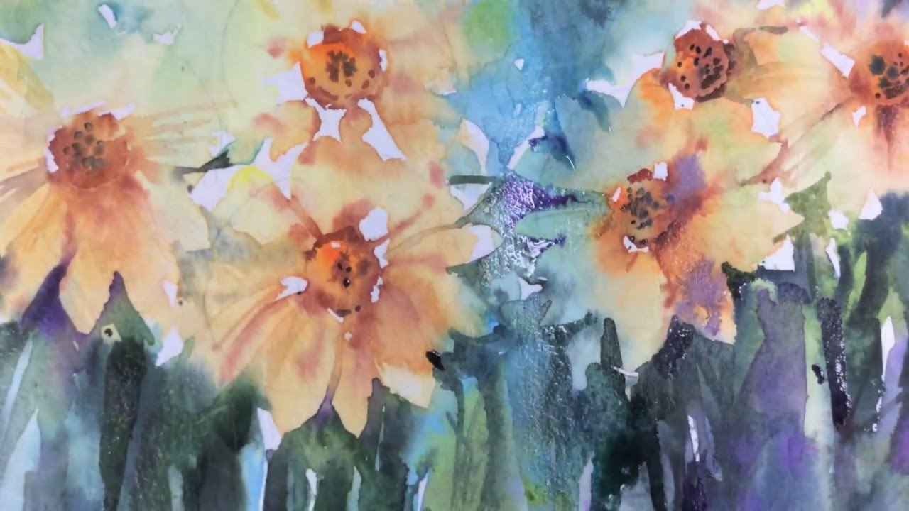 Loose Wet into Wet Watercolours with Andrew Geeson 'Daffodil's'