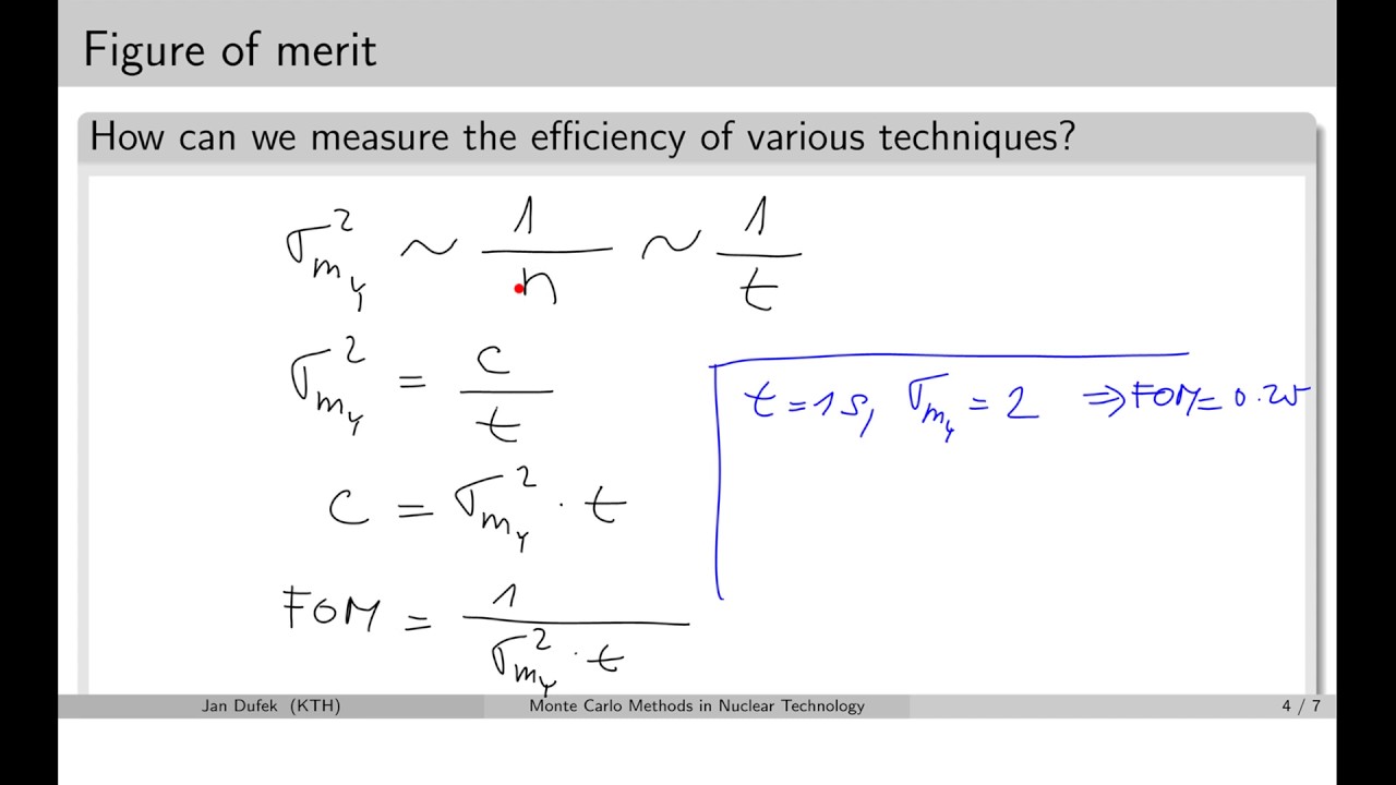 MC simulations:  3.1 Figure of merit