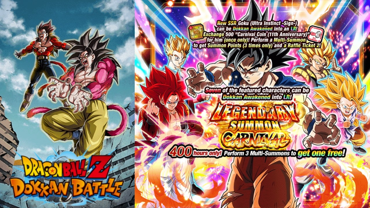 DBZ Dokkan Battle Dokkan Fest LR SSJ4 Vegeta & Carnival LR Ultra Instinct Goku Banner Summons