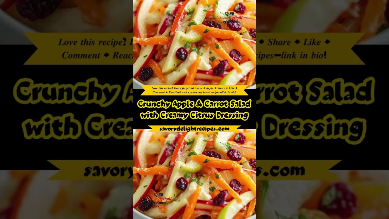 Crunchy Apple & Carrot Salad with Creamy Citrus Dressing