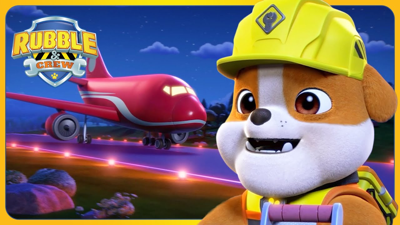 Rubble and Crew build an Airplane Runway! ✈️ | Rubble and Crew | Cartoons for Kids