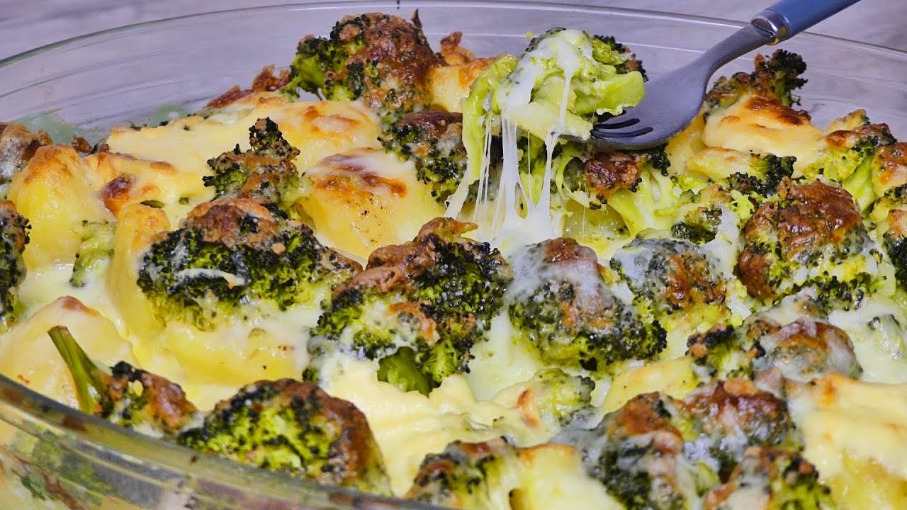 Запеканка с броколи, картофи, сметана, топено сирене и кашкавал | Creamy Cheese Broccoli | Брокколи