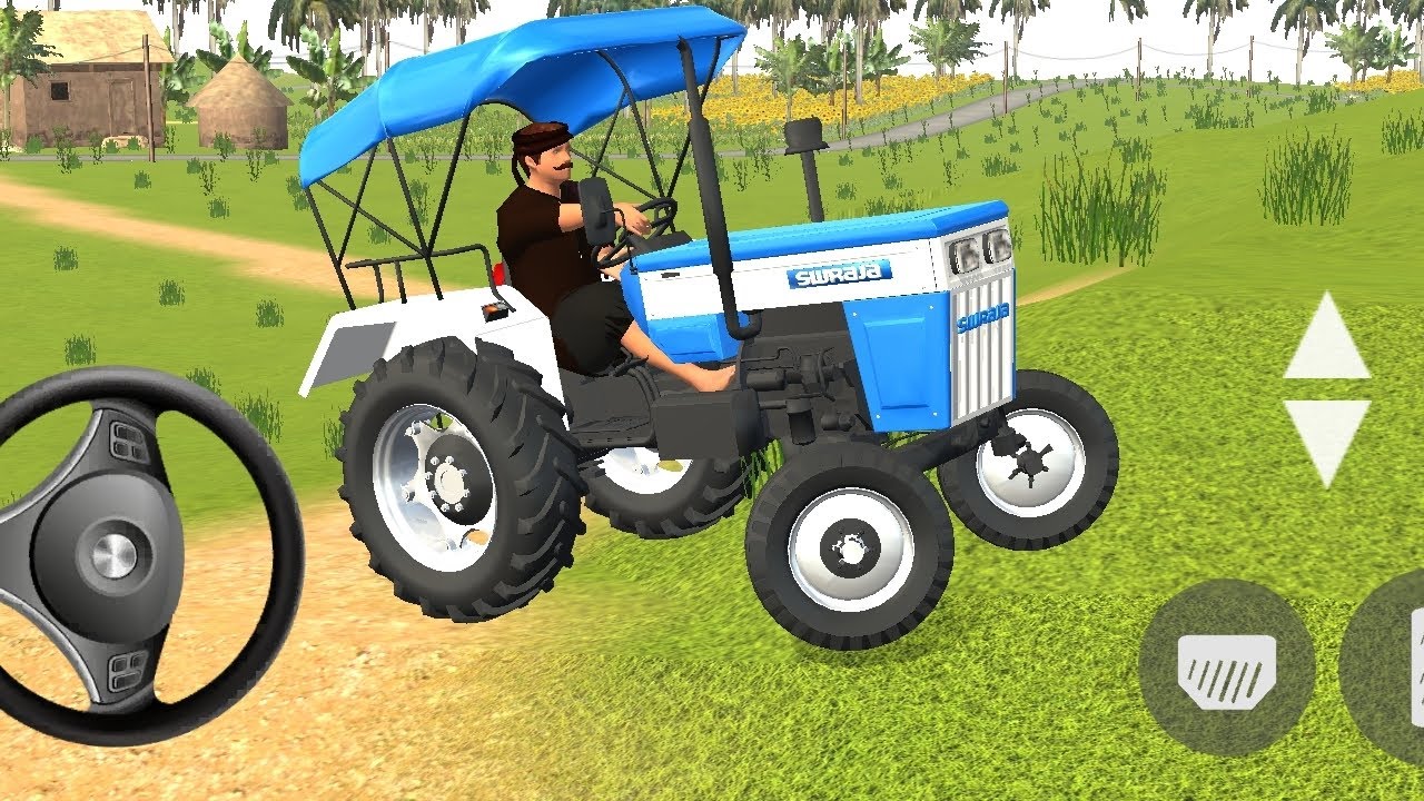 TRANSPORTING tractor driving 3d #fs22 🔵blue Swaraj tractor Offroding Android gameplay #fs23 #viral