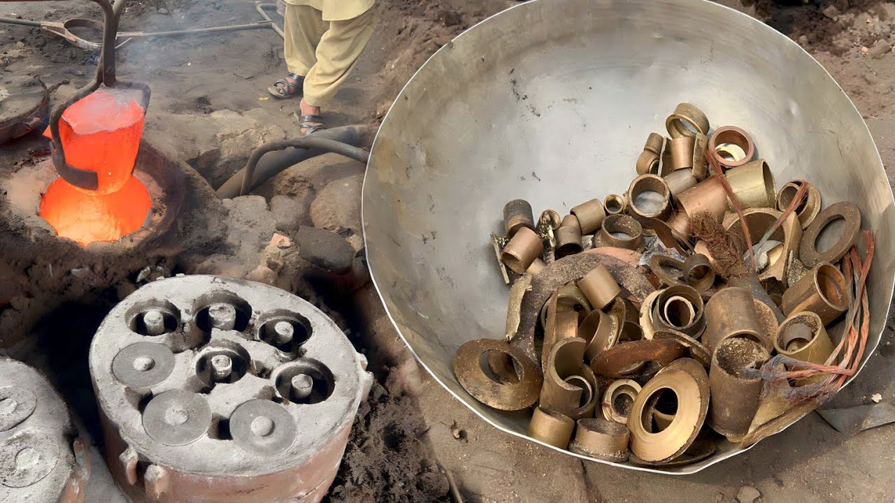 How Making Brass Bushes in brass casting | brass casting process foundry