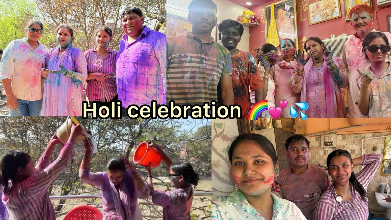 Holi Celebration 🌈💕Sab ka hua bura haal😂 #vlog208 