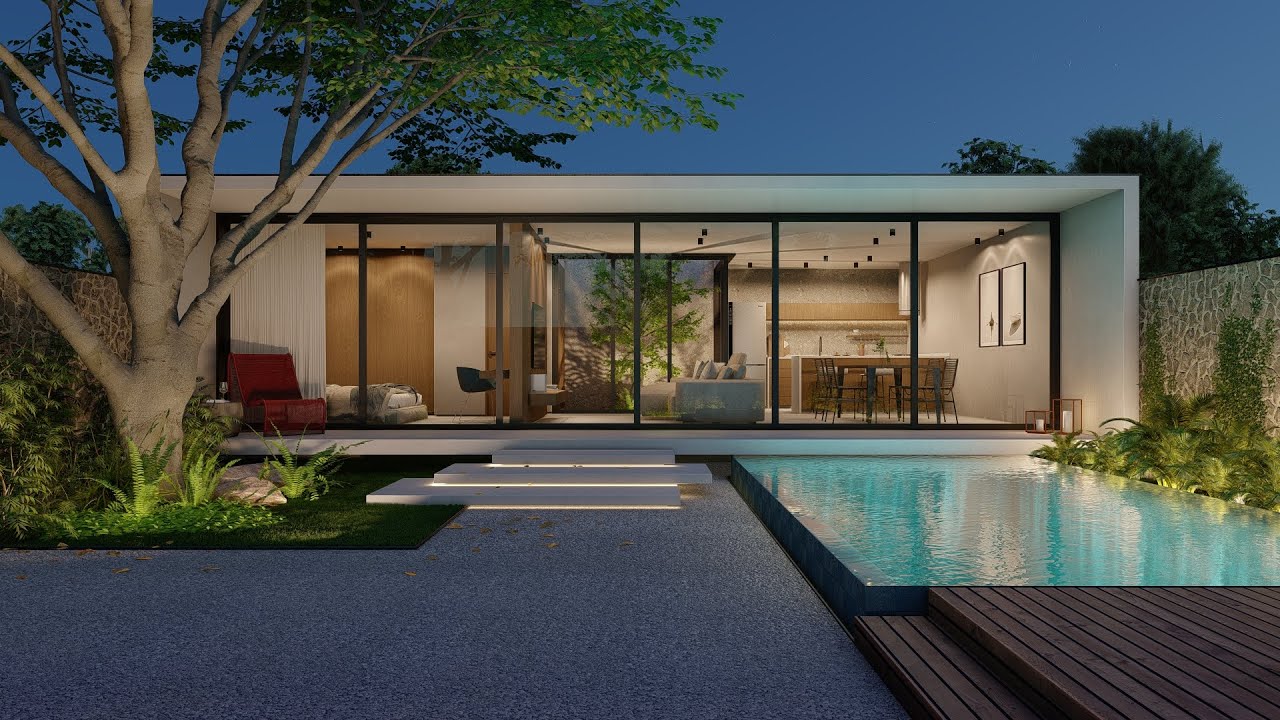 Casa Pequena e Aconchegante nos Fundos do Terreno | Edícula Minimalista