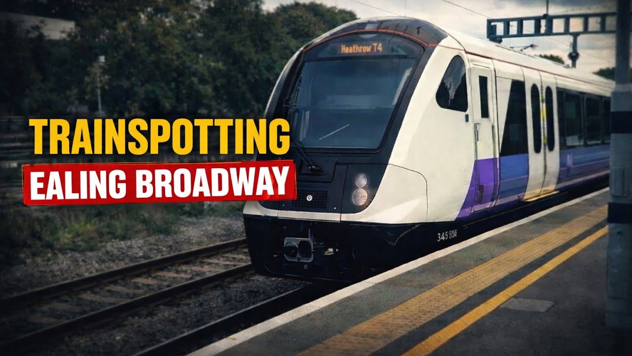 Busy Trains at Ealing Broadway | Underground, Express & Freight Action!