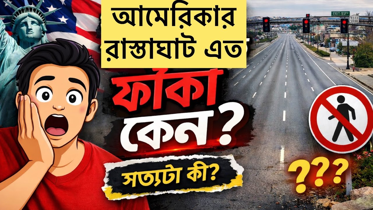 আমেরিকার রাস্তাঘাট এত ফাঁকা কেন? যা কেউ খোলাখুলি বলে না 