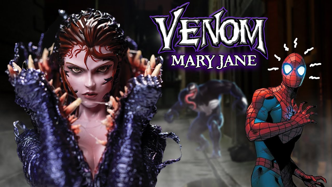 MARY JANE BECOMES VENOM!!! Amazing Spider-Man Custom Venomized MJ Statue Unboxing & Review!