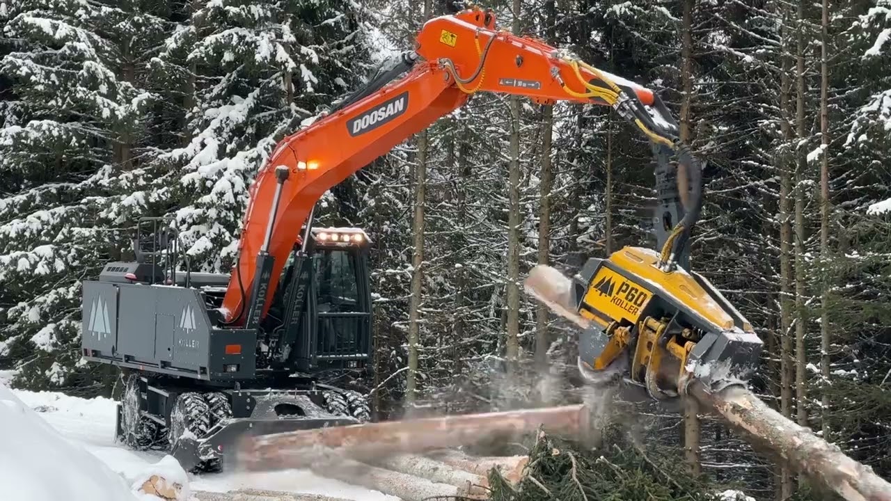 Prozessorbagger Doosan DX 210W-5 + Koller P60