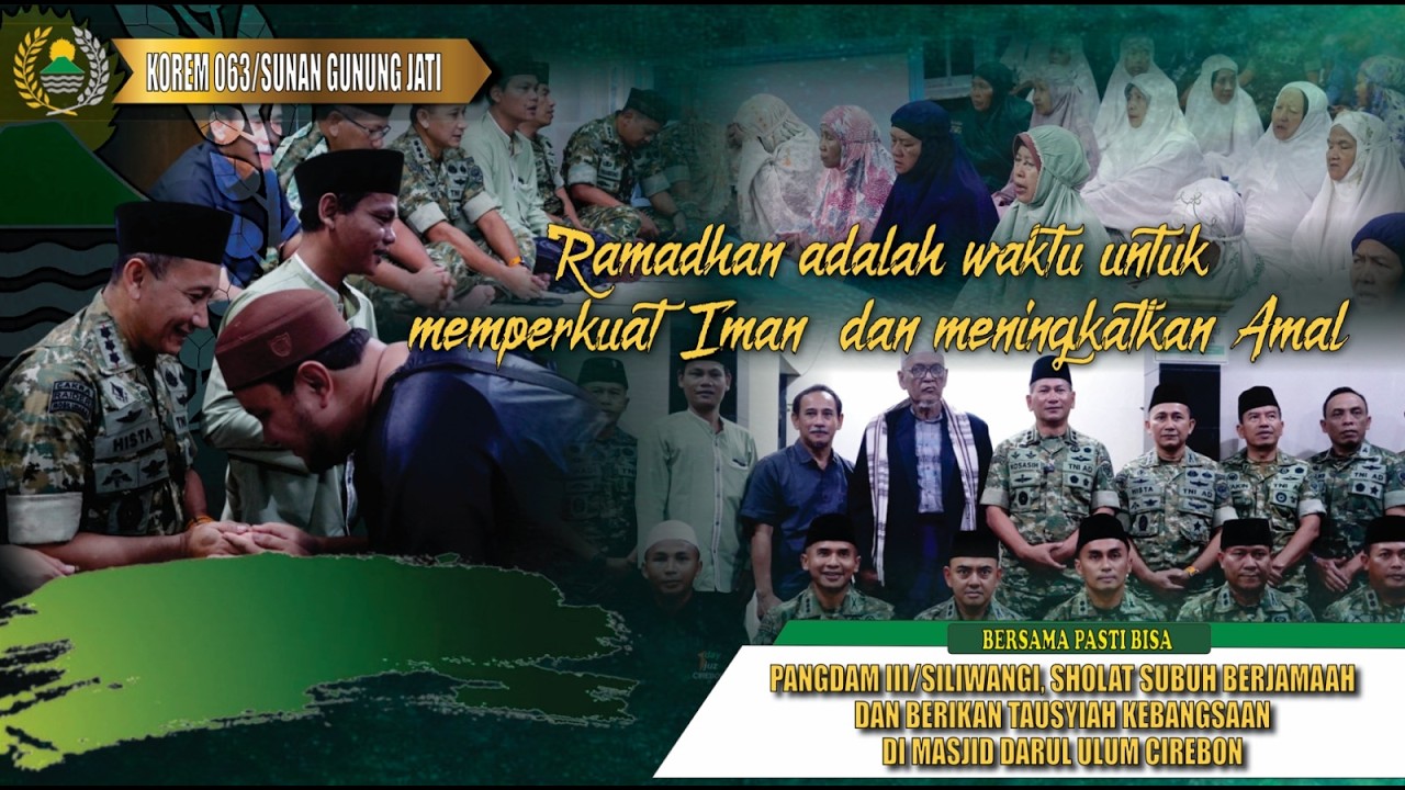 Pangdam III/Siliwangi, Sholat Subuh Berjamaah dan Berikan Tausyiah Kebangsaan