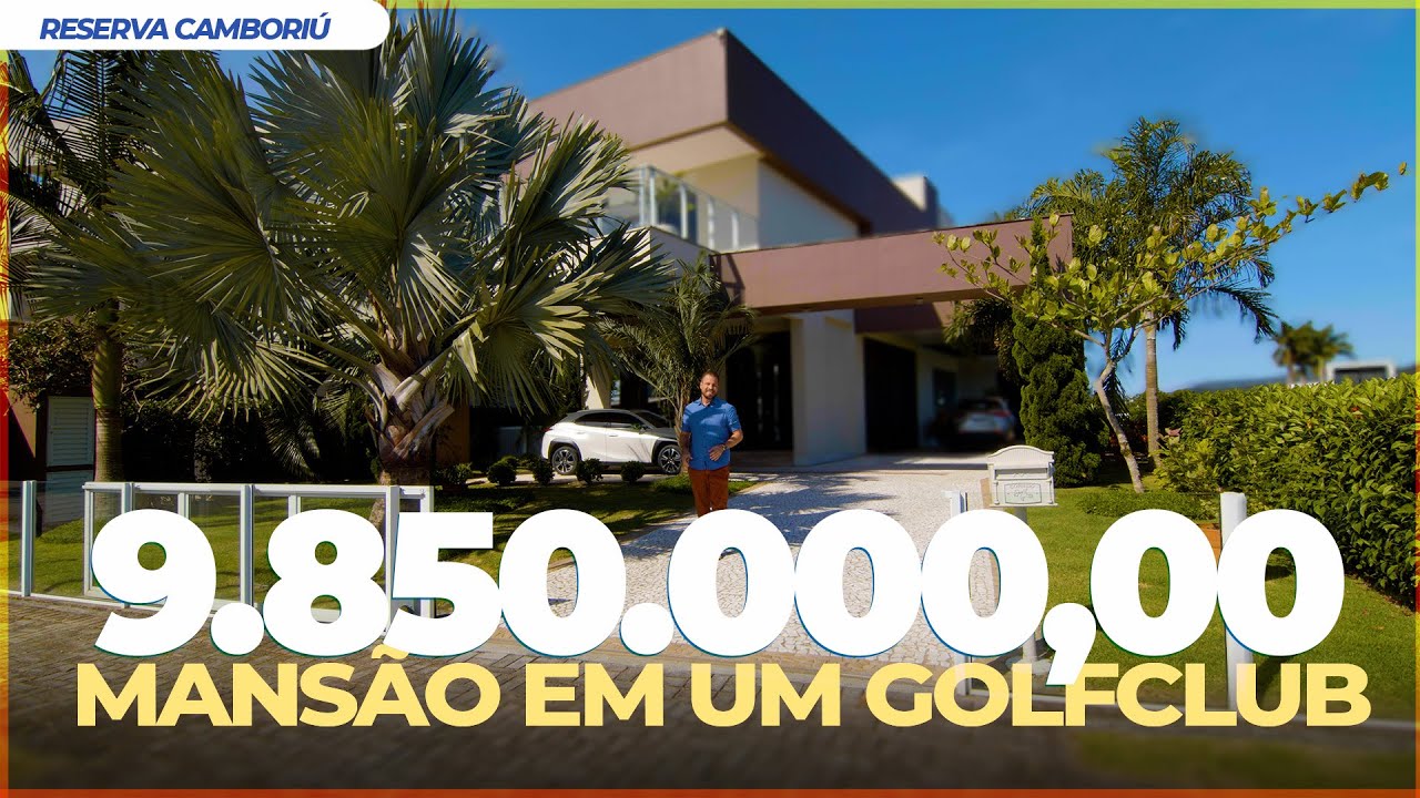 MANSÃO em condomínio com CLUBE DE GOLFE em Camboriú | Em frente ao LAGO | Cercado de NATUREZA.