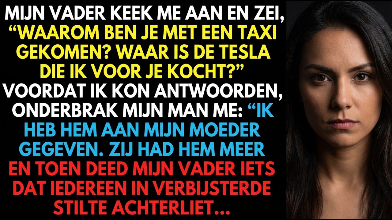 Hij gaf mijn Tesla aan zijn moeder. Toen mijn vader het hoorde, deed hij iets schokkends.