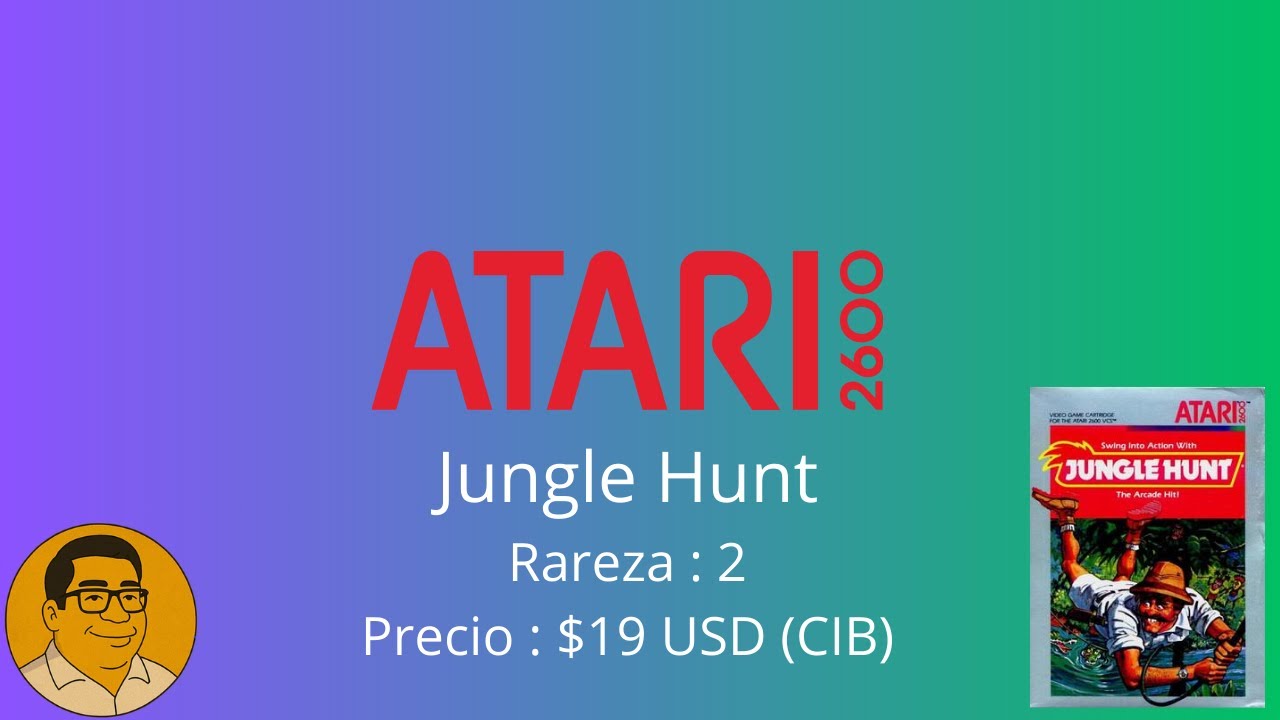 Juego (CLÁSICO) Jungle Hunt  🐊 y Game play para Atari 2600