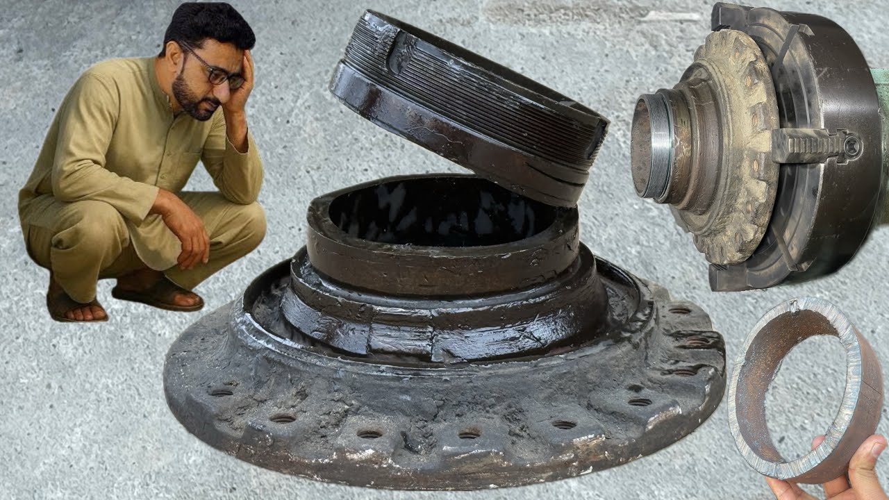 Old Excavator Hub Rebuilt Like New on Lathe | Satisfying Repair