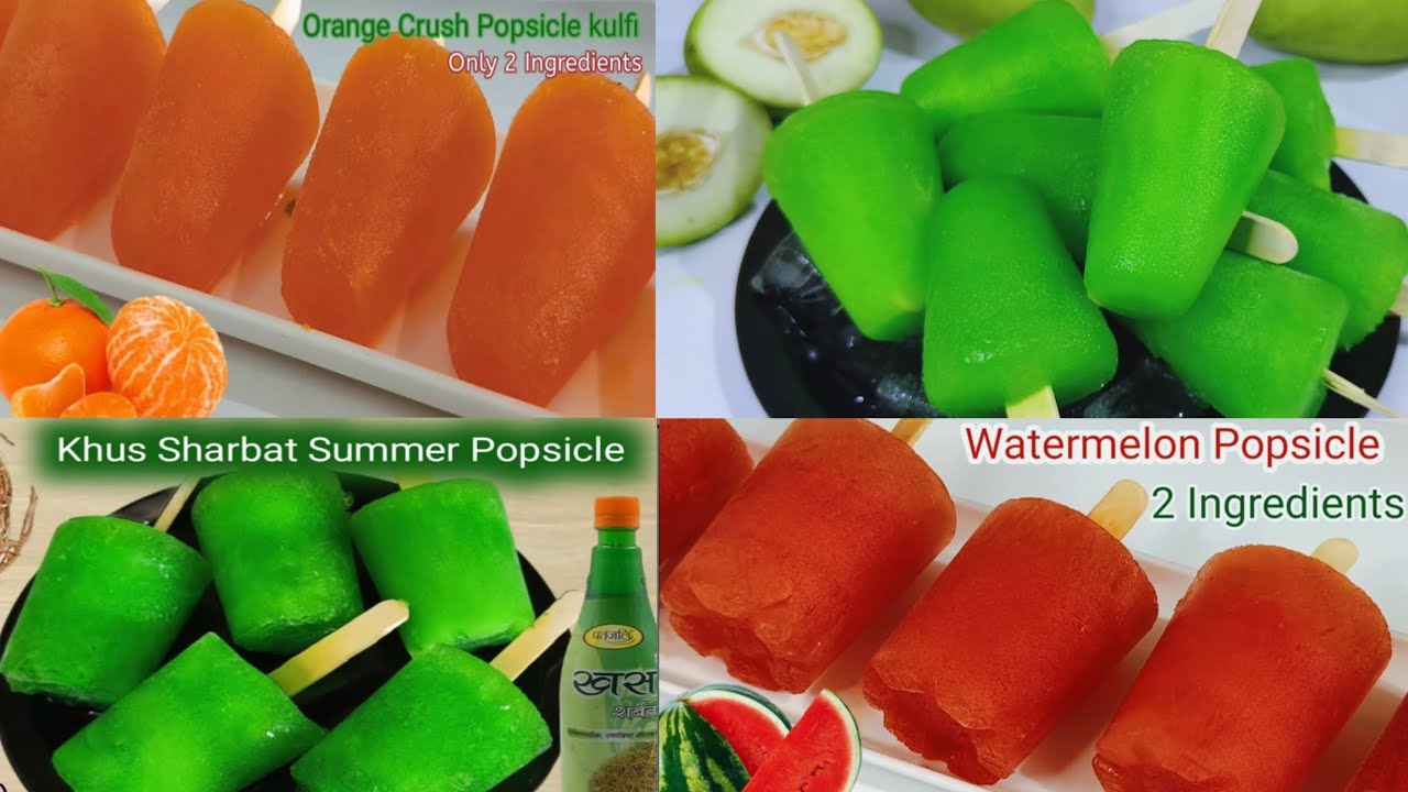 4 Easy Ice Cream Recipes for summer | Homemade Ice Cream Recipes| How to make popsicle at home