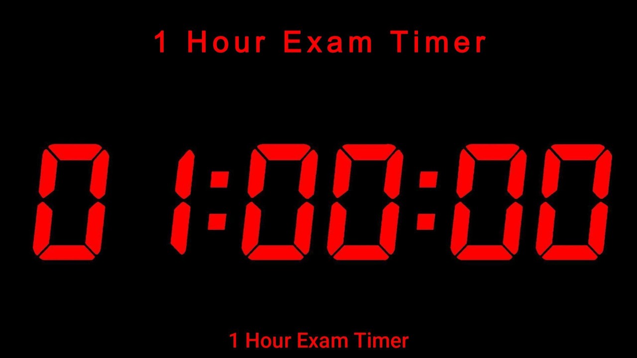 1 Hour Exam Timer