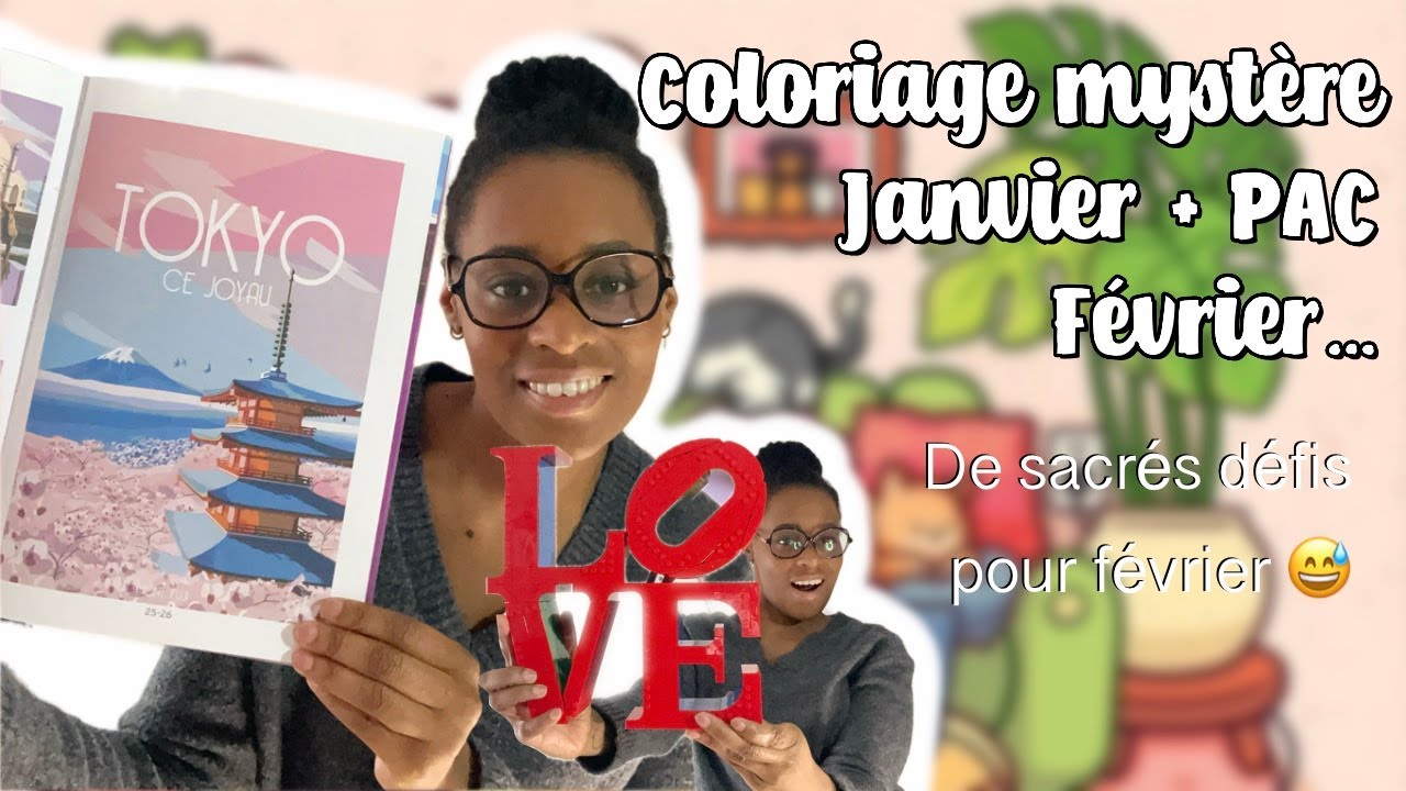 Défis coloriages mystère Février (PAC) + Bilan colo janvier, loisirs créatif