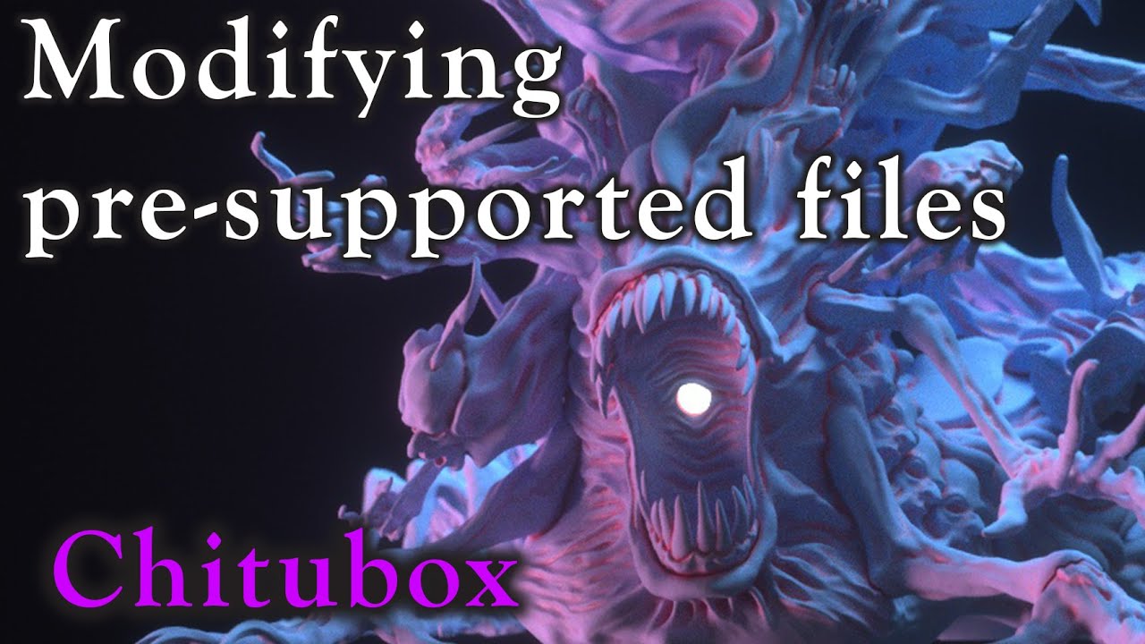 Modify pre-supported files for 3D printing miniature Patreons for MAX benefit
