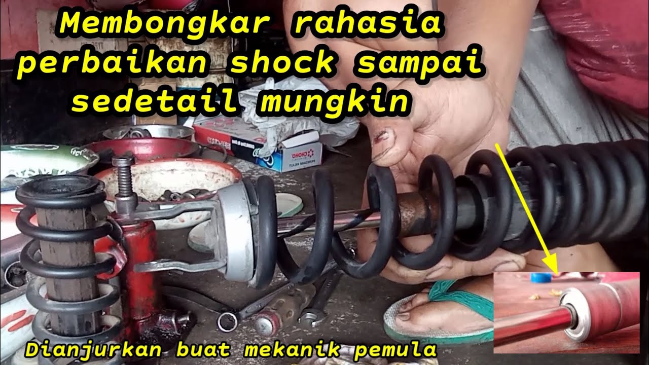 Cara memperbaiki shock belakang Honda beat FI 2014#bocor