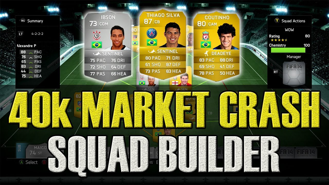 FIFA 14 Ultimate Team - MARKET CRASH SQUAD BUILDER!