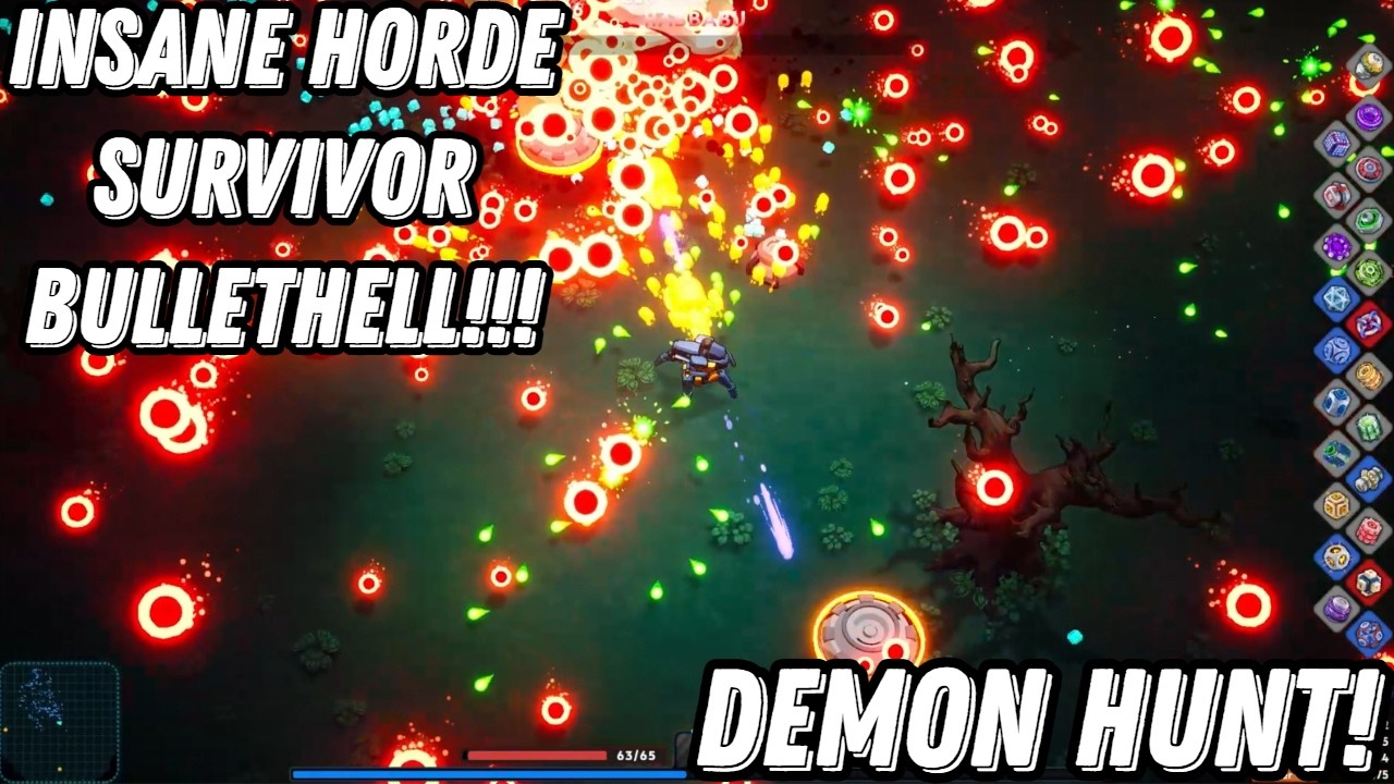 INSANE HORDE SURVIVOR BULLETHELL! INTENSE BOSS FIGHTS! SO MANY LAYERS OF DEPTH! Demon Hunt