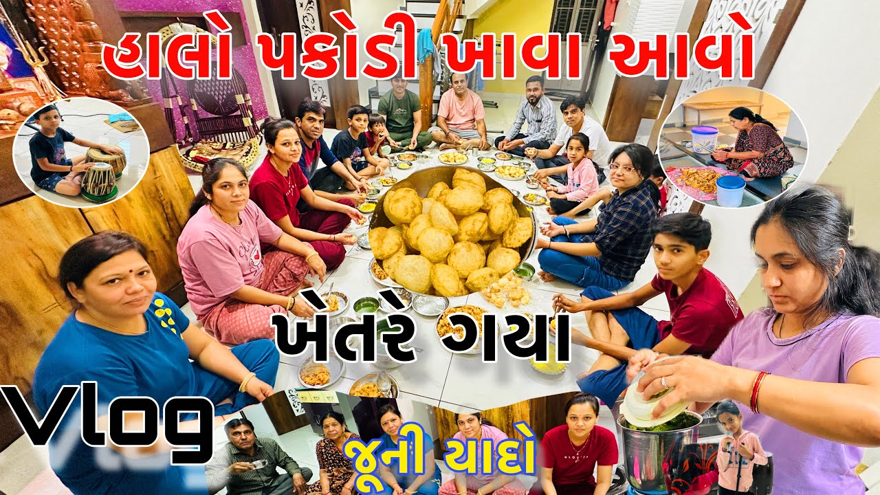 હાલો પકોડી ખાવા આવો |ખેતરે જઈને દાતણ કર્યું |જૂની યાદો |Amitprajapativlogs |#vlogs #dailyvlogs #home