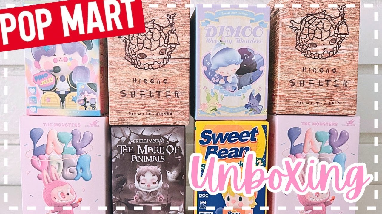 POP MART UNBOXING | Labubu, Hirono, Dimoo, Skullpanda, Pino Jelly, Sweet Bean