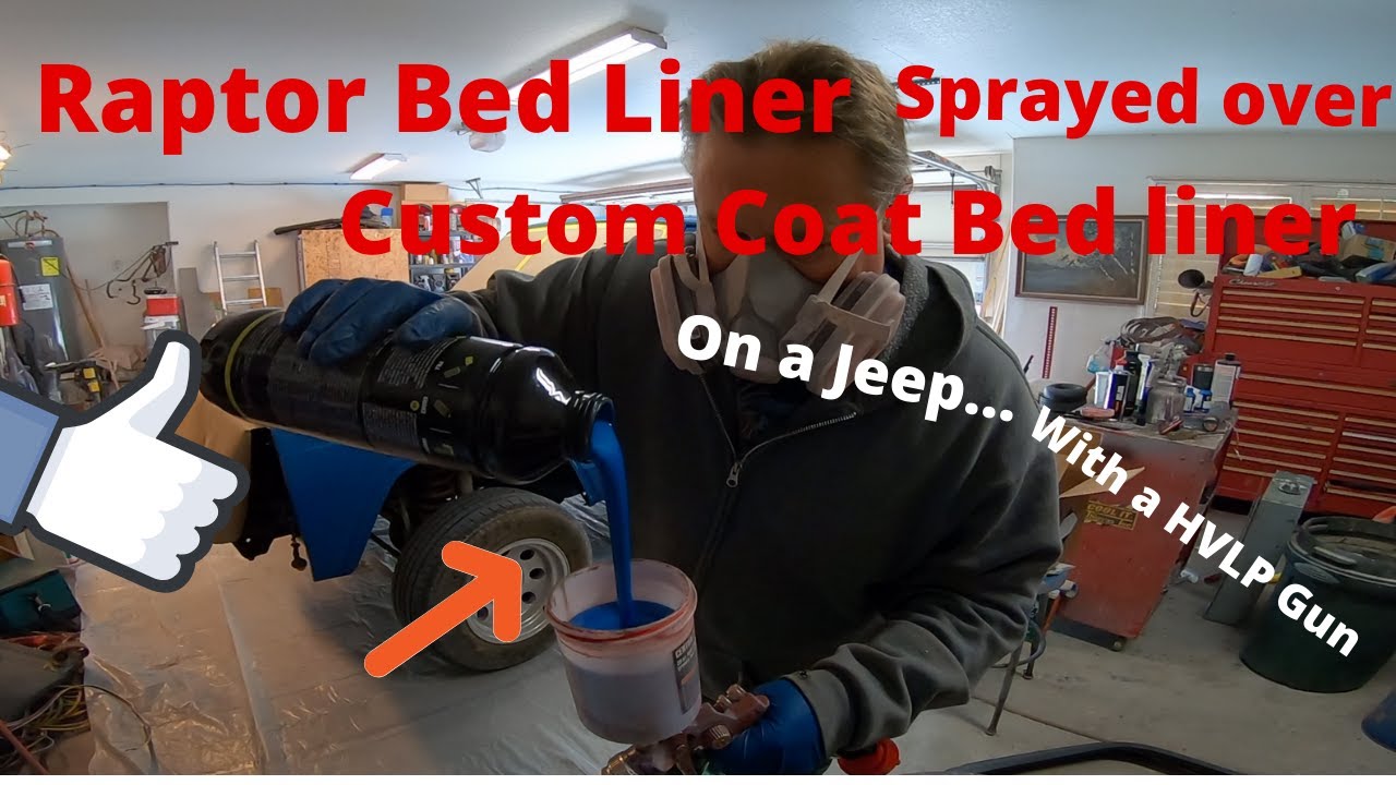 Второй слой Bed Liner на Jeep с помощью пистолета HVLP.