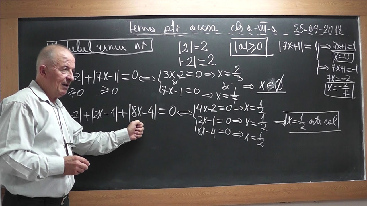 1/4 1734 Clasa 7 Proprietatile modulului Ecuatii cu modul Operatii in Q Inegalitati Calcul de sume
