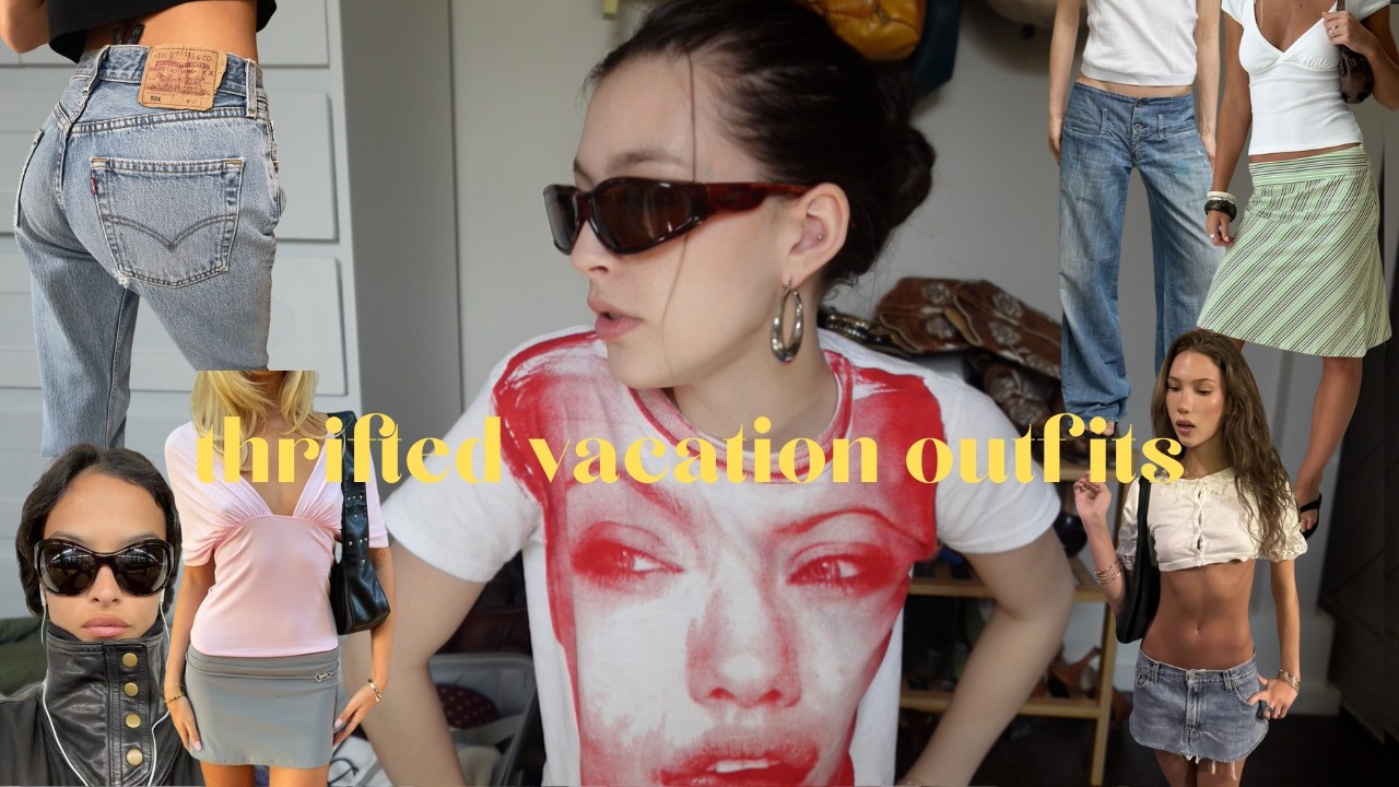 PACK WITH ME !!! thrifted outfits I planned for Ireland