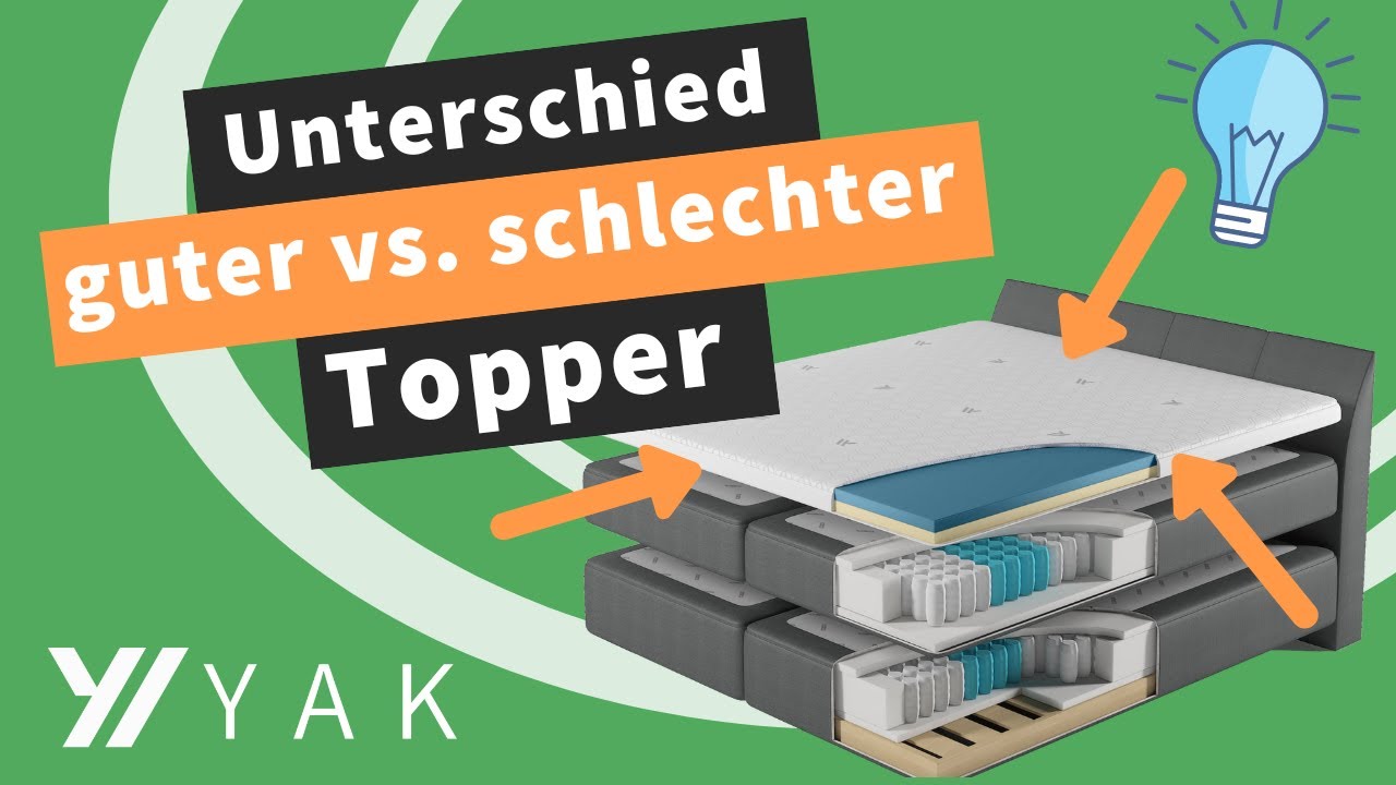 Topper Unterschiede: So erkennst Du gute und schlechte Topper 💡