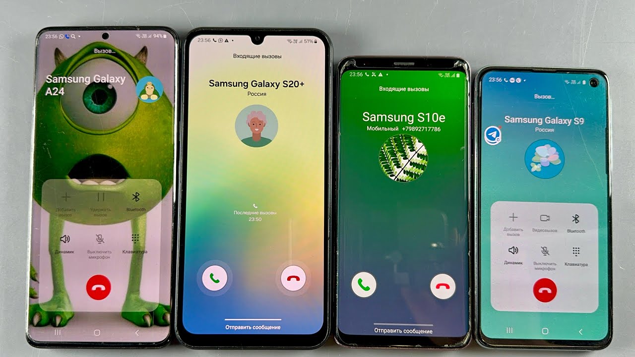 Incoming Call Samsung Galaxy S20 Plus + Samsung Galaxy A24 + Samsung Galaxy S9 + Samsung S10e