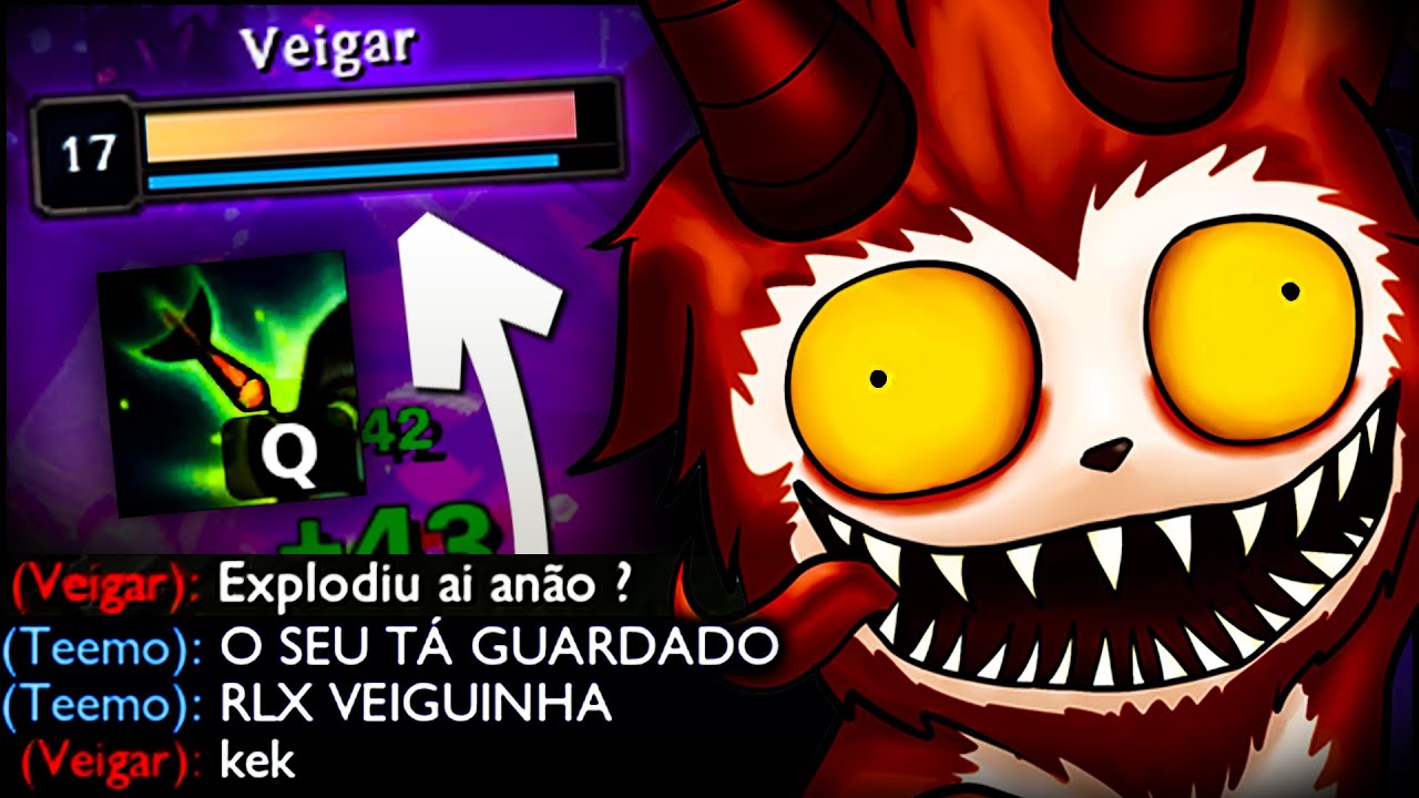O JOGO MAIS ÉPICO DE TEEMO COM 1 HIT NO VEIGAR FALADOR KKKK