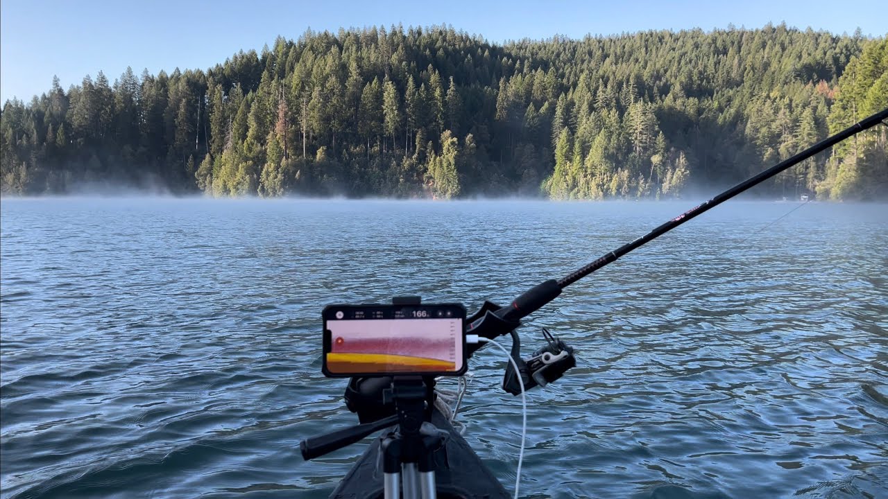 Trolling at Bullards Bar Reservoir for the first time in a Canoe! 🛶