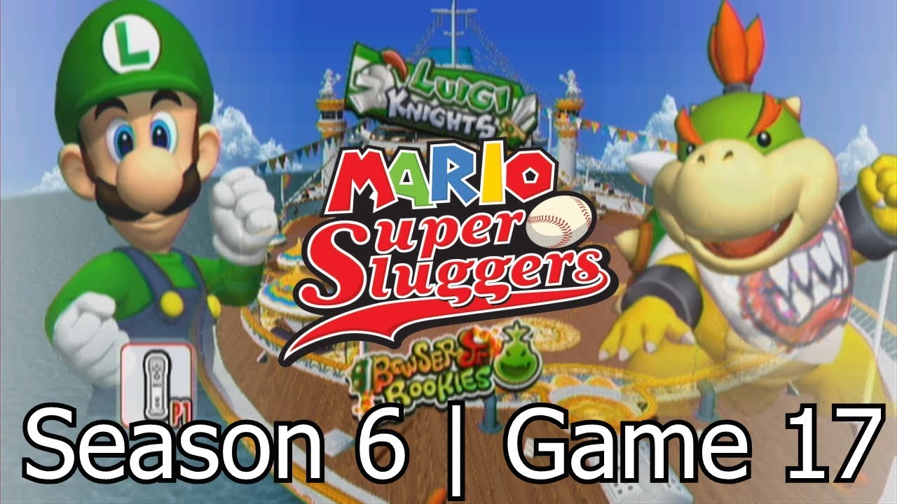 Mario Super Sluggers | Season 6 Game 17 - Luigi vs Bowser Jr @ Daisy Cruiser Day