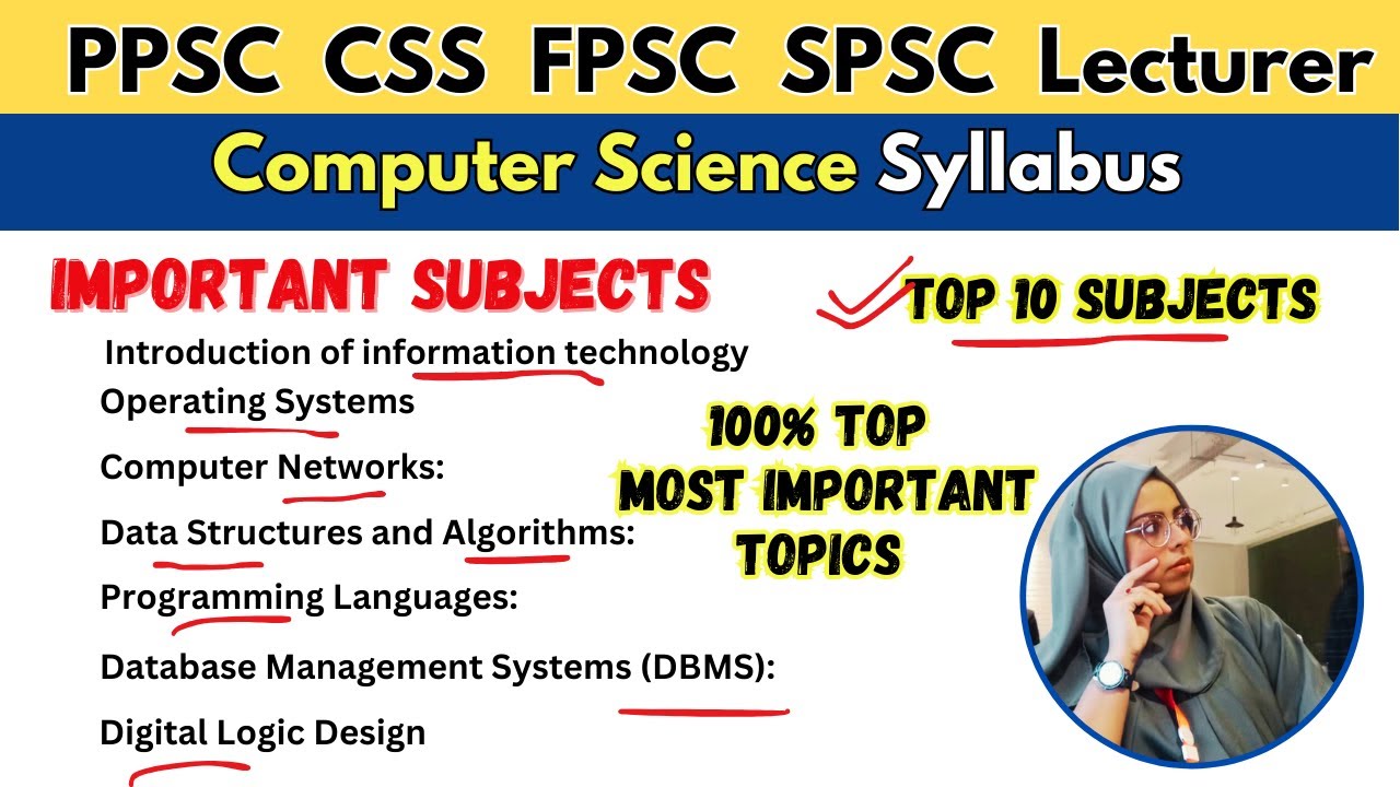 computer science syllabus for Competitive exam| Lecturer SPSC PPSC FPSC CSS |For All IT jobs