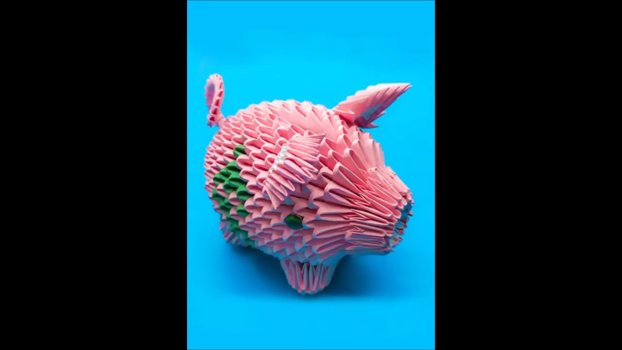 Create a 3D Origami Piggy Bank with Paper - DIY Craft!