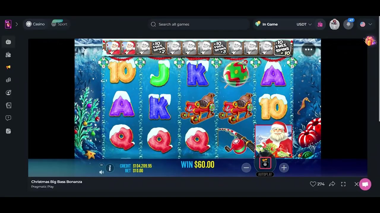 Christmas Big Bass Bonanza - Casino Online Big Win!