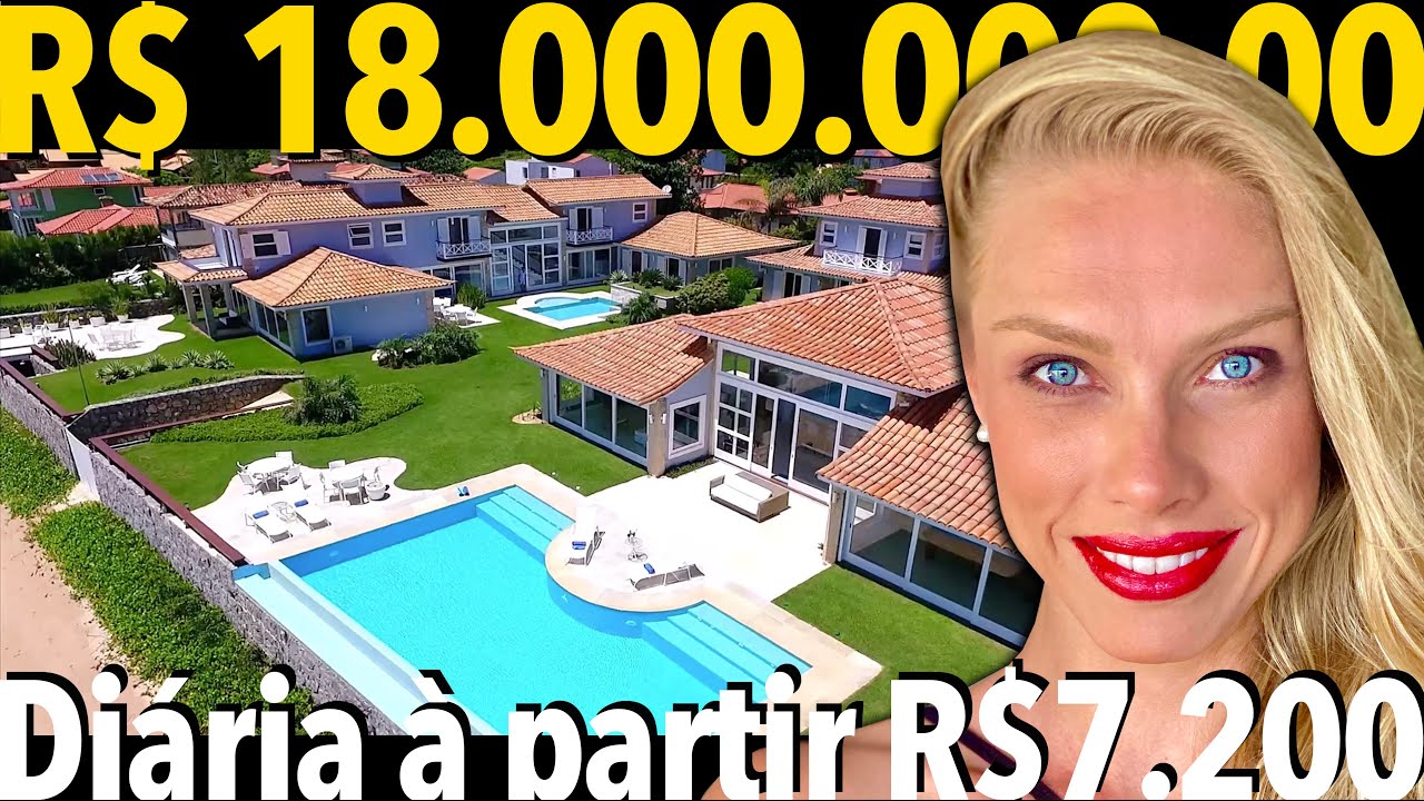 Mansão Búzios Venda  Pé na Areia Praia Rasa 9 Suítes Camurupim Aluguel Temporada LUXO BRASIL#BZ25