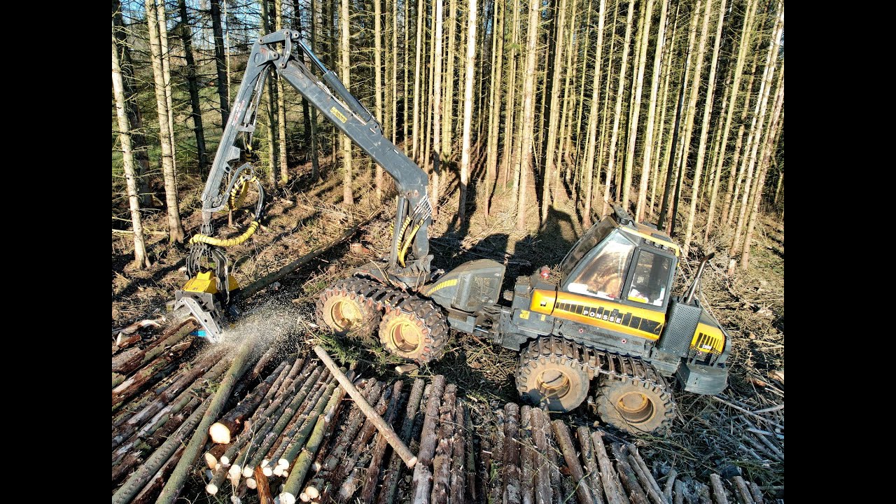 🌲4K| Ponsse Ergo • Harvester in Action • Fast driving • Betrieb Achenbach • CabView • Loggers 🌲