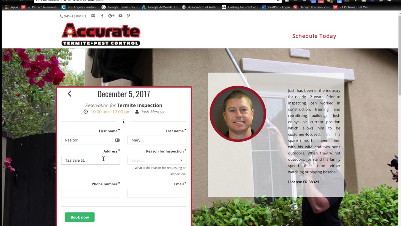 Schedule a Termite Inspection Online
