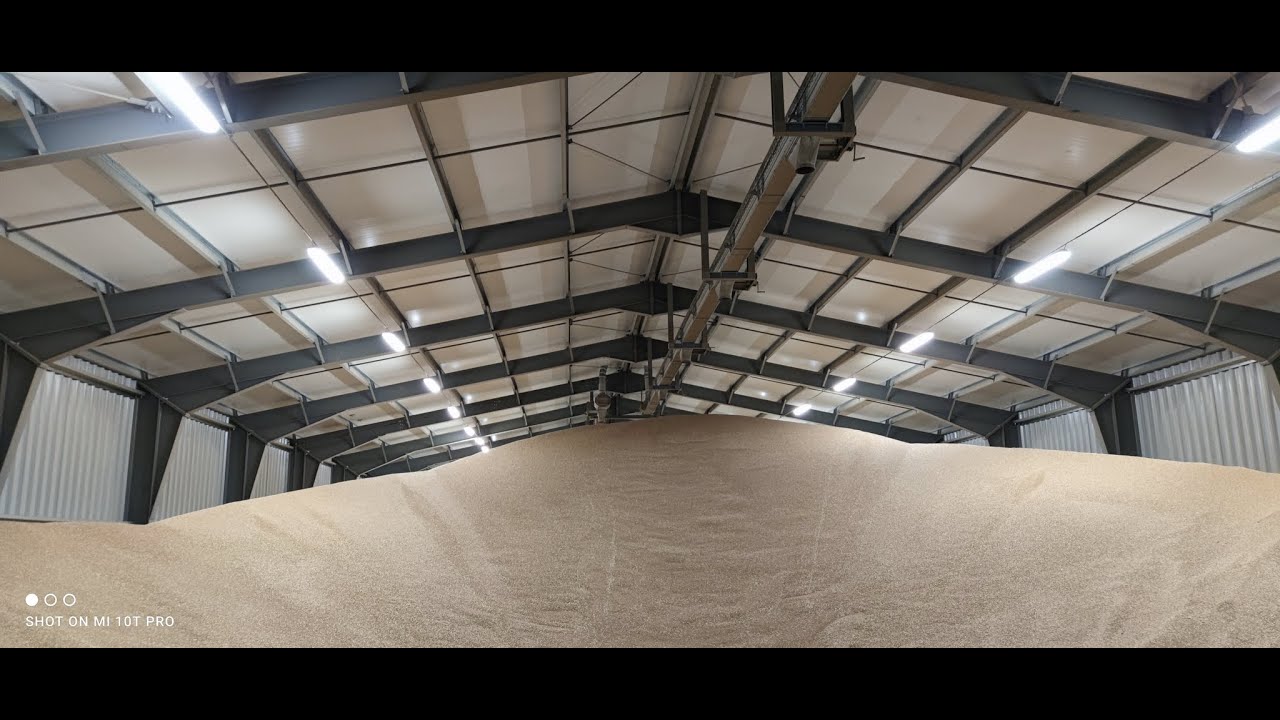 Magazyn zbożowy. Hala 20x50x5,6 m. BHP KAD.