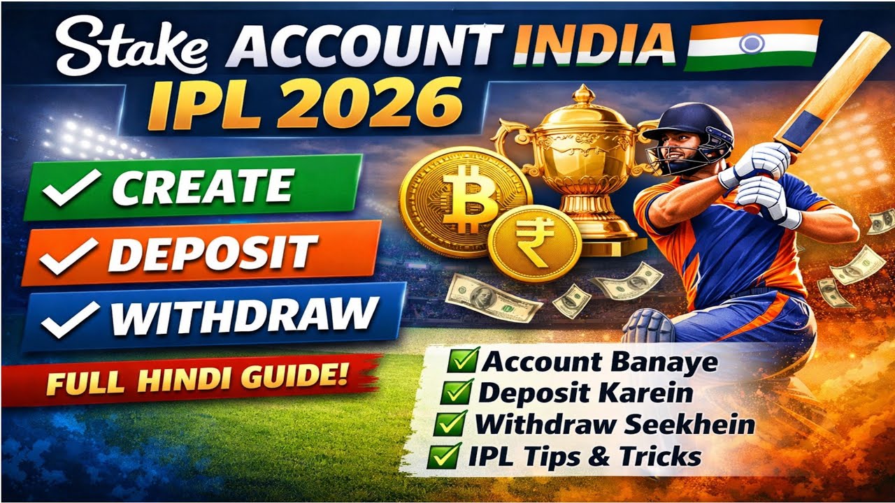 Stake Account India 🇮🇳 | IPL 2026 | Create, Deposit & Withdraw (Full Hindi Guide)