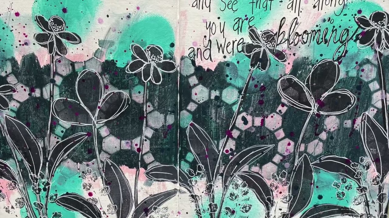 Quick Art Journal Page: Using stencils effectively